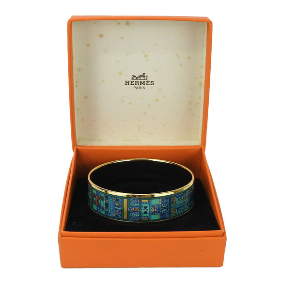 Hermes Hermes Emile Metal Cloisonne Bangle Metal Bangle - Picture 10 of 11
